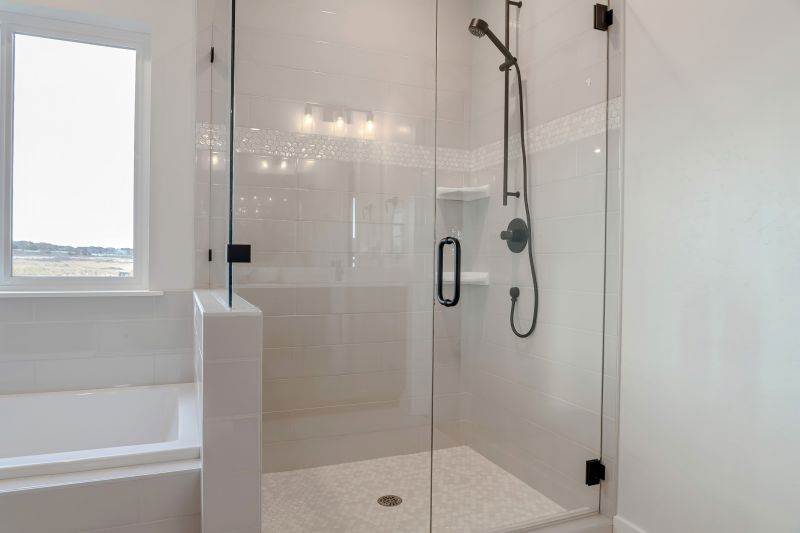 Walk-in Shower with Matte Black Frame